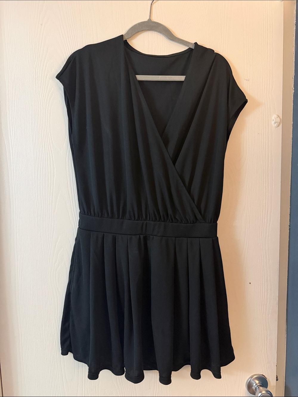 Classic Black Wrap-Style Women’s Romper